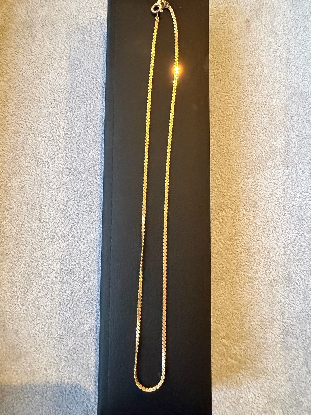 14K Yellow Gold Twisted Serpentine Chain Necklace 16” 4.74g